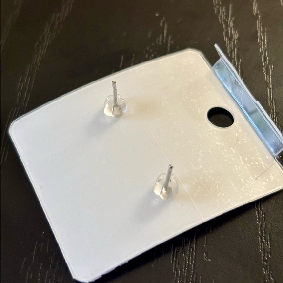 Elegant Silver Stud Earrings - Picture 2 of 2